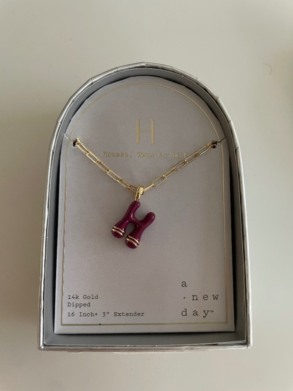 H necklace